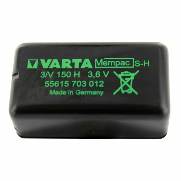 Rechargeable Mempac Microbattery NiMH Battery 55615-703-012, Varta, Mfr#: 55615-703-012